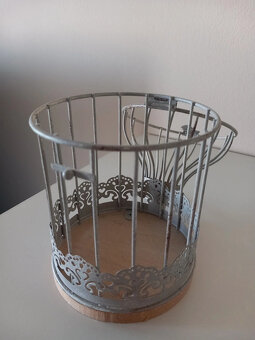 Dekoračná kovová vintage klietka 25x11 cm - 10