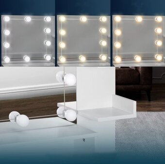 Toaletný stolík Jocelyn s LED osvetlením 140x90x40 - 10