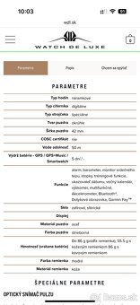 Garmin vivomove Luxe zafirove sklo 42mm pc500€ - 10