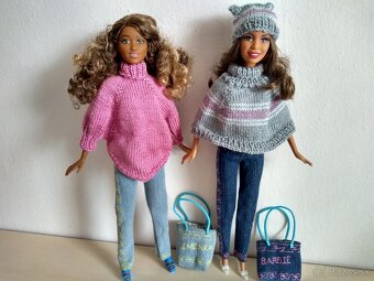 Nohavice top skladaná sukňa roláčik pre bábiky barbie Ken - 10