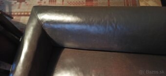 Luxusná trendová stará kožená sedačka + 2 kreslá - 10