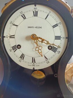 Boulle hodiny starožitný, Swiss made, Saints Helena - 10