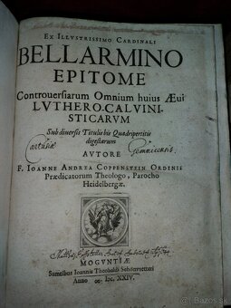 Bellarmino Komplet 1624 -1626 Benátska väzba cca 400 ročná - 10