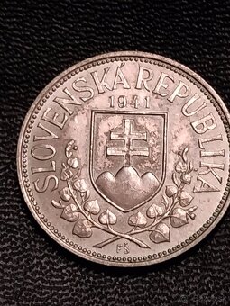 Minca 20 Ks SR 1941 Cyril a Metod Dvojkríž Striebro - 10