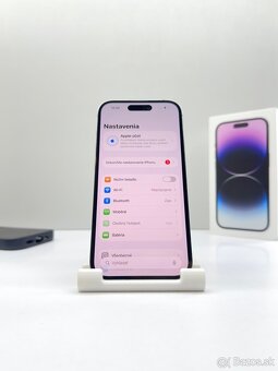 iPhone 14 PRO 256GB DEEP PURPLE TOP STAV+PRÍSLUŠENSTVO - 10