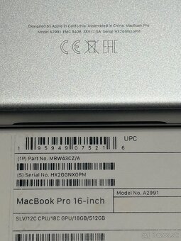 MacBook Pro M3 Pro 16" 18GB / 512GB Strieborný (CZ klv.) - 10