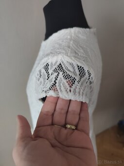 Krémové spoločenské šaty veľkosť 152 - 10