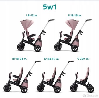 Kinderkraft 5 v 1 trojkolka otočnú - 10