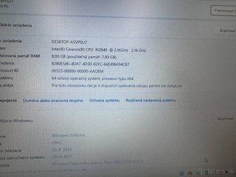 Notebook 14" HP.Intel Celeron 2x2,16GHz.8gb ram.120g SSD - 10