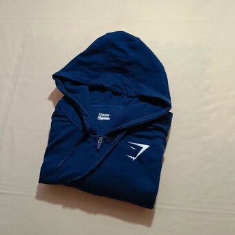 Gymshark modrá mikina na zips s kapucňou XL - 10