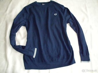 Fred Perry pánsky sveter tmavomodrý bavlna XL - 10