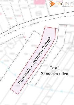 Stavebný pozemok v obci Častá – Zámocká ulica, len 1 km od h - 10