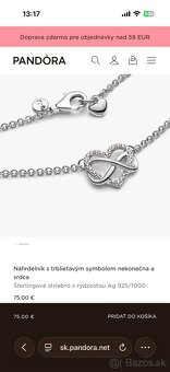 Pandora strieborný náhrdelník - 10