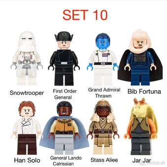 Rôzne figúrky Star Wars 4 (8ks) - typ lego - nové - 10