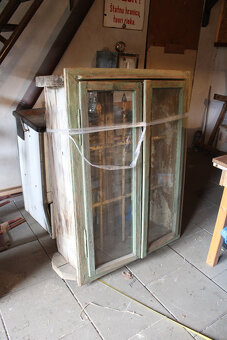 2 x starodávne okno z mrežou - 10