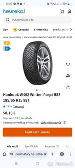 4ks NOVÉ 185/65 r15 88T HANKOOK WINTER ICEPT RS3 - 10