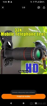 Predám telescope na telefón 32 x zoom - 10