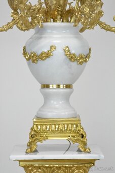 Zámecké podlahové lampy - mramor - bronz - 218 cm - 10