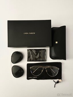 Linda Farrow Newman aviator slnečné okuliare - 10