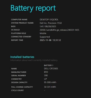DELL Precision 7550 i7-10850H/32GB/500GB/NVIDIA Quadro - 10