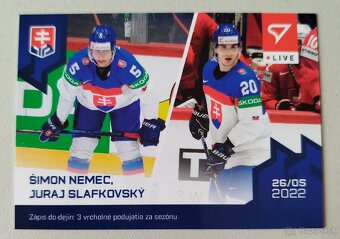 Hokejové kartičky - REGENDA, SLAVKOVSKÝ, NEMEC - 10