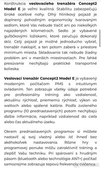 Veslovačka CONCEPT 2 , model E - 10