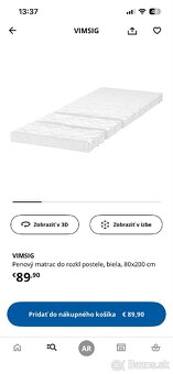 Detská posteľ IKEA s matracom. - 10