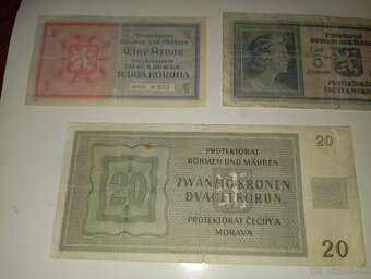 BANKOVKY 40 LÉTA, PROTEKTORÁT 1-1000K, VŠE NEPERFOROVANÉ - 10
