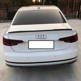 AUDI A4 S4 RS4 B9 spoiler kridlo lipko (čierne) na kufor - 10