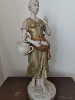 Royal dux veľká porcelánová socha žena s jablkami 52 cm - 10