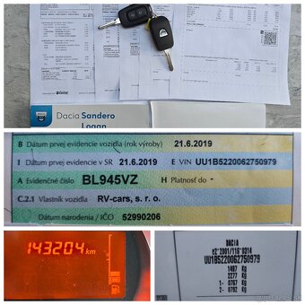 Dacia Sandero-kúpené na Slovensku-1.majiteľ-ročník 2019-DPH - 10