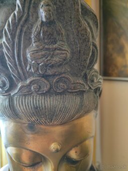 Budha - Starožitná socha Kwan Jin v životnej veľkosti - 10