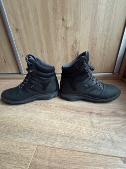 GEOX - čierne kožené jesenné topánky - 10