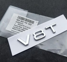 Napis logo znak AUDI V6T V8T na blatniky - 10