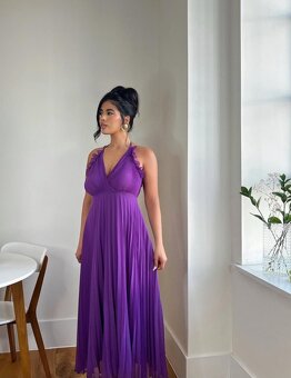 Fialove letné šaty Zara - 10