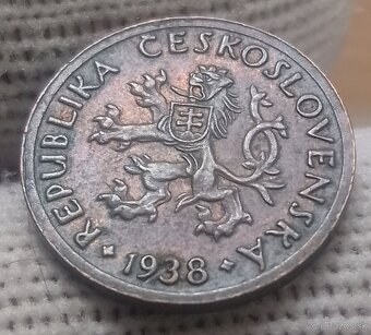 Československé  meď.5 haliere a 2 haliere. - 10