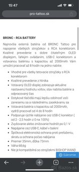 Stigma Stylist Pen tetovací strojček + Bronc RCA Battery - 10