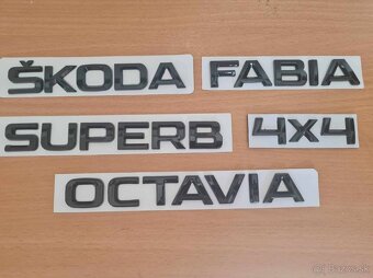 ŠKODA nápisy ČIERNE / CHROMOVE - 10