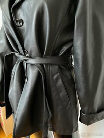 Dámska čierna koženková bunda - 10