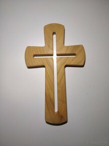 Madona, Ježíš , kříž, svícen, miska dřevořezba - 10