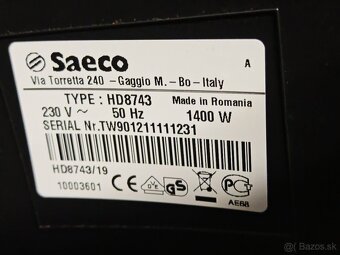 Espresso kavovar Philips Saeco Xsmall - 10