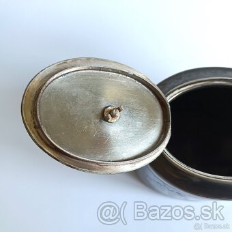 Tradičný postriebrený viktoriánsky čajník s rohovinovou úchy - 10