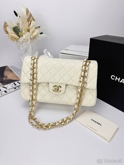 PREMIUM set – Mliečna kabelka so zlatými detailmi - 10