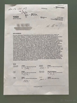 Sedacia súprava Ligne Roset TOGO, 6-dielna Alcantara výplet - 10