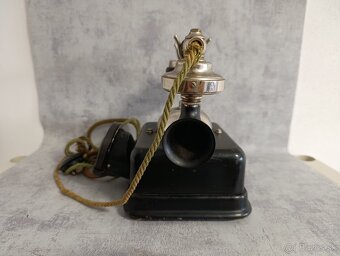 Starožitný dánský kovový telefon KTAS D08 - 10