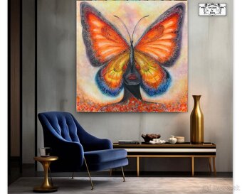 Obraz "Motýľ- transformácia a vývoj" ♥ ( 100x100 cm ) 3d m - 10