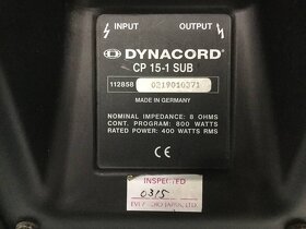 DYNACORD CORUS LINE C15SUB + procesor+2xzosilnovač+RACK 6U - 10