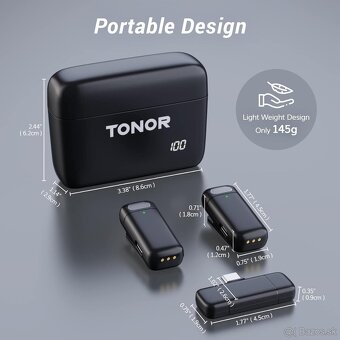 Duálne bezdrôtové klopové mikrofóny TONOR TL350 USB-C - 10