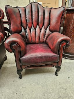 CHESTERFIELD ŠTÝL KOŽENÁ 3+1+1+1,ZĽACNENÁ - 10