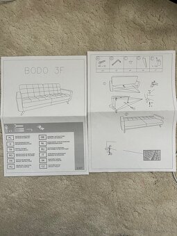 Sivá rozkladacia pohovka NAPPA 3F ako nová- PC 730 € - 10